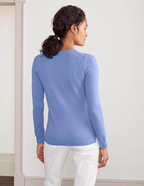 Cashmere Crew Neck Sweater - Gulf Blue Cashmere Crew Neck Sweater - Gulf Blue