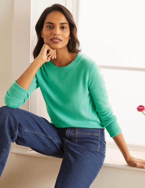 Cashmere Crew Neck Sweater - Wild Meadow Cashmere Crew Neck Sweater - Wild Meadow