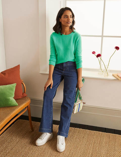 Cashmere Crew Neck Sweater - Wild Meadow Cashmere Crew Neck Sweater - Wild Meadow