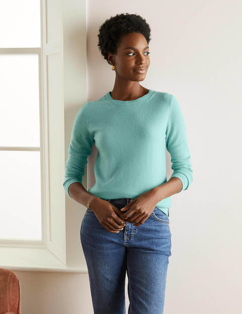 Cashmere Crew Neck Sweater - Apple Mint Cashmere Crew Neck Sweater - Apple Mint
