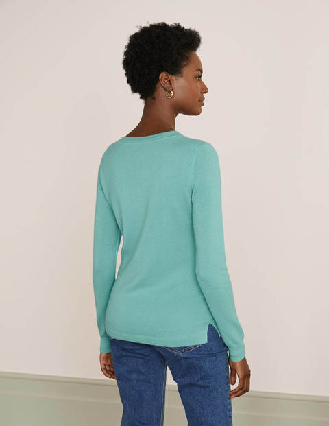 Cashmere Crew Neck Sweater - Apple Mint Cashmere Crew Neck Sweater - Apple Mint