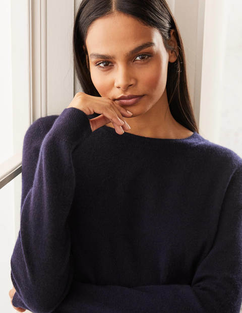 Cashmere Crew Neck Sweater - Navy Cashmere Crew Neck Sweater - Navy