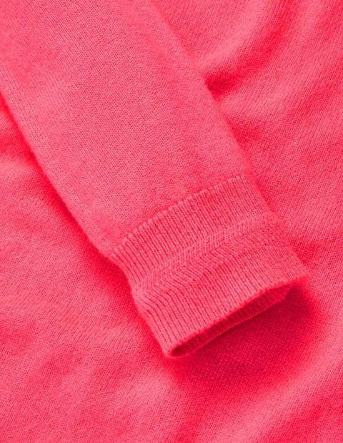 Cashmere Crew Neck Sweater - Pink Sunset Cashmere Crew Neck Sweater - Pink Sunset