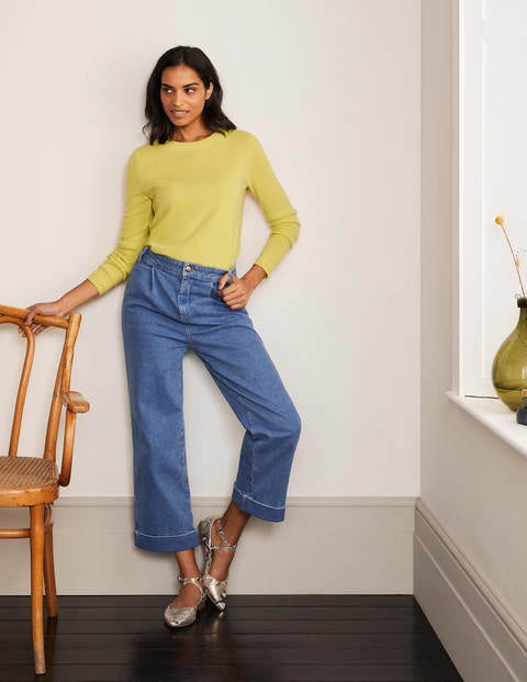 Cashmere Crew Neck Sweater - Pineapple Cashmere Crew Neck Sweater - Pineapple