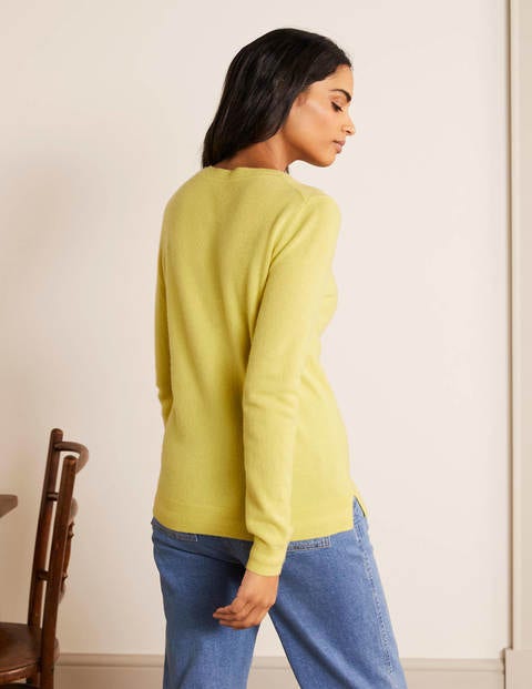 Cashmere Crew Neck Sweater - Pineapple Cashmere Crew Neck Sweater - Pineapple