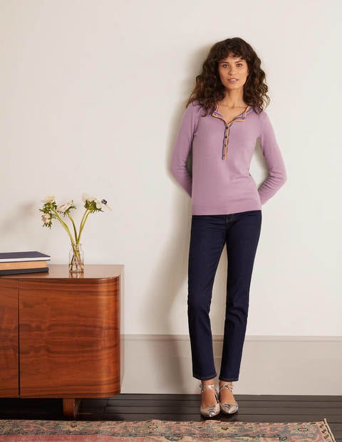 Marlborough Henley Jumper - Heather Marlborough Henley Jumper - Heather