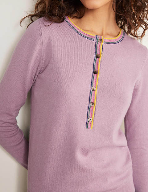 Marlborough Henley Jumper - Heather Marlborough Henley Jumper - Heather