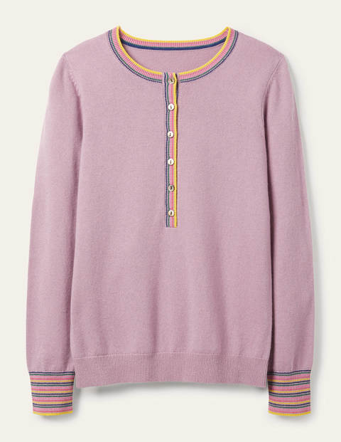 Marlborough Henley Jumper - Heather Marlborough Henley Jumper - Heather