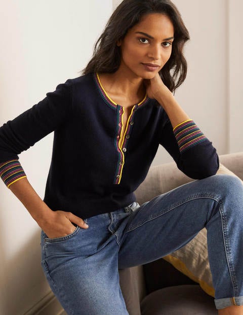 Marlborough Henley Jumper - Navy Marlborough Henley Jumper - Navy