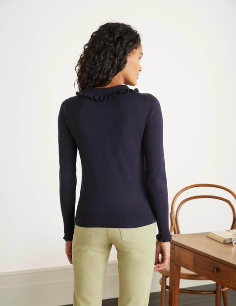 Blakenham Pullover mit Rüschen - Navy Blakenham Pullover mit Rüschen - Navy