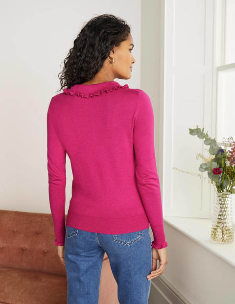 Blakenham Frill Sweater - Pink Flambe Blakenham Frill Sweater - Pink Flambe