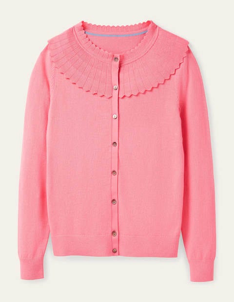 Abercorn Scallop Cardigan - Azalea Abercorn Scallop Cardigan - Azalea