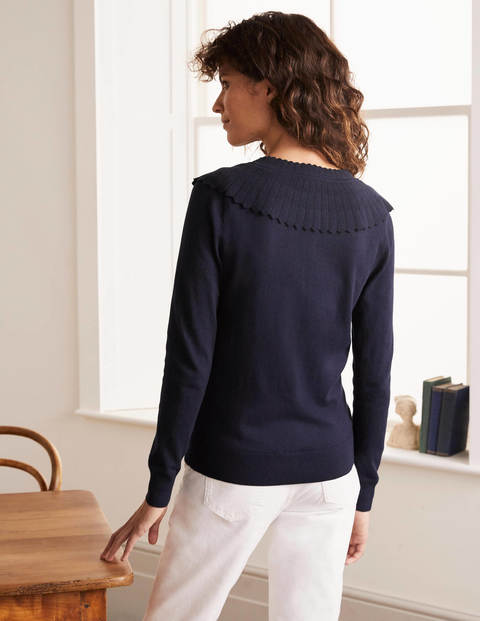 Gilet Abercorn festonné - Bleu marine Gilet Abercorn festonné - Bleu marine