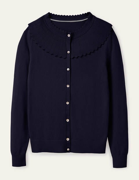 Abercorn Scallop Cardigan - Navy Abercorn Scallop Cardigan - Navy
