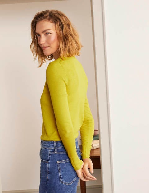 Hambleden Scallop Sweater - Chartreuse Hambleden Scallop Sweater - Chartreuse