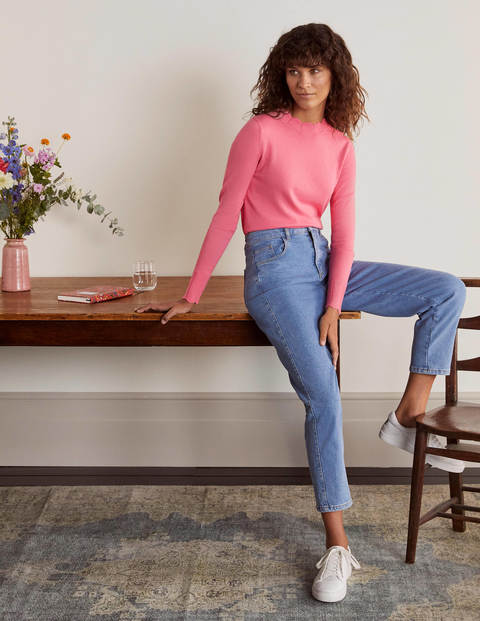 Hambleden Scallop Jumper - Azalea Hambleden Scallop Jumper - Azalea