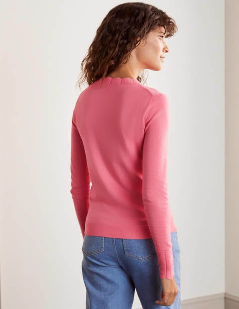 Hambleden Scallop Jumper - Azalea Hambleden Scallop Jumper - Azalea