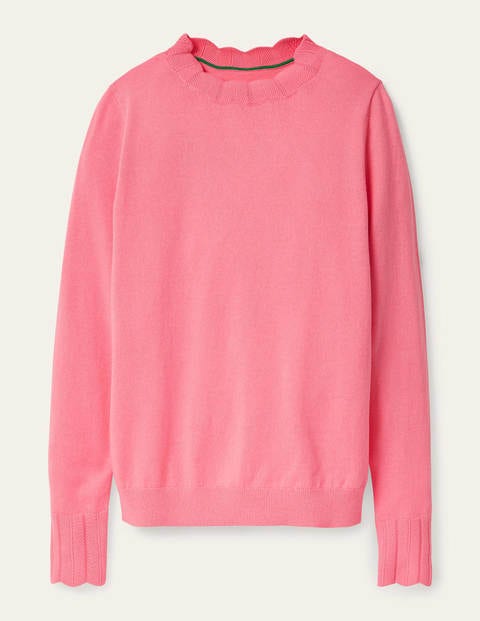 Hambleden Scallop Jumper - Azalea Hambleden Scallop Jumper - Azalea