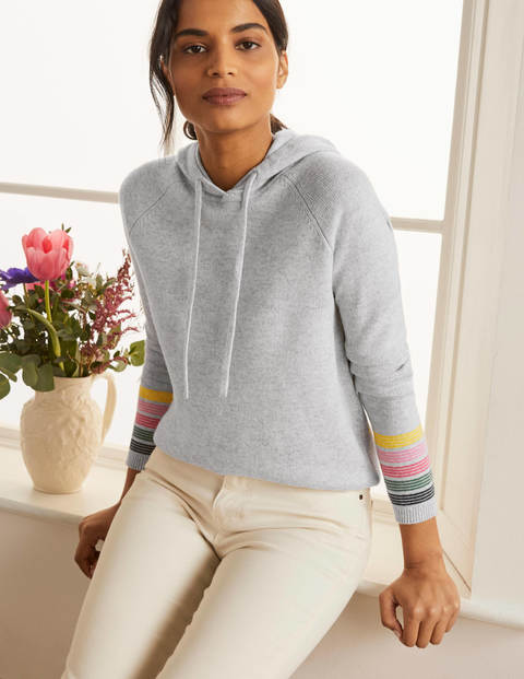 Morton Knitted Hoodie - Grey Melange Morton Knitted Hoodie - Grey Melange