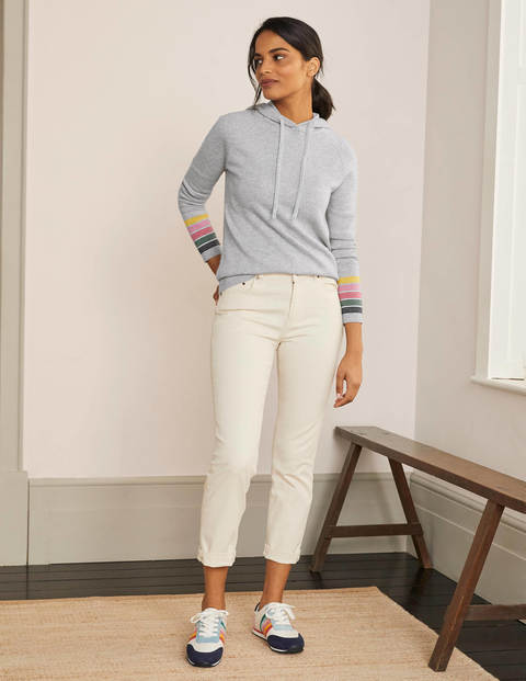 Morton Knitted Hoodie - Grey Melange Morton Knitted Hoodie - Grey Melange