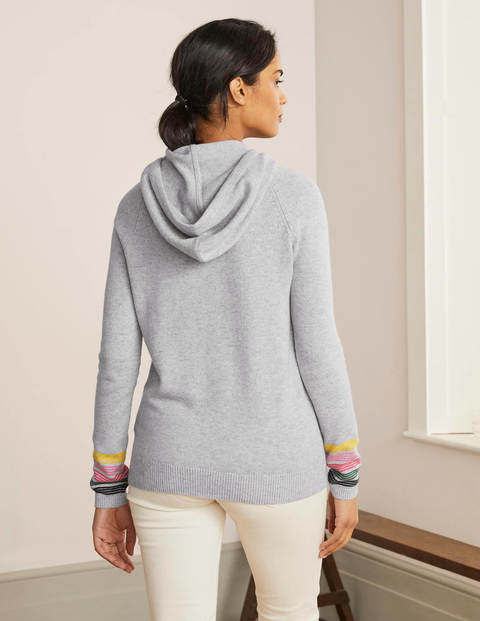 Morton Knitted Hoodie - Grey Melange Morton Knitted Hoodie - Grey Melange