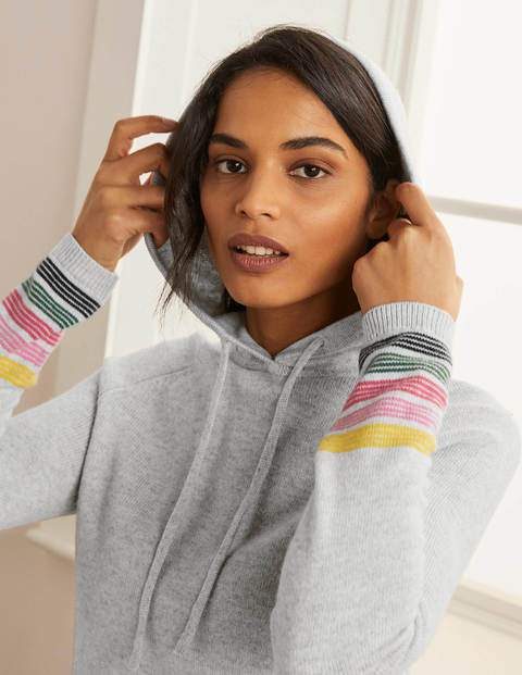 Morton Knitted Hoodie - Grey Melange Morton Knitted Hoodie - Grey Melange