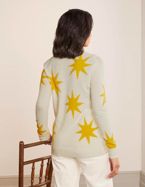 Kesteven Cashmere Sweater - Ivory, Scattered Suns Kesteven Cashmere Sweater - Ivory, Scattered Suns