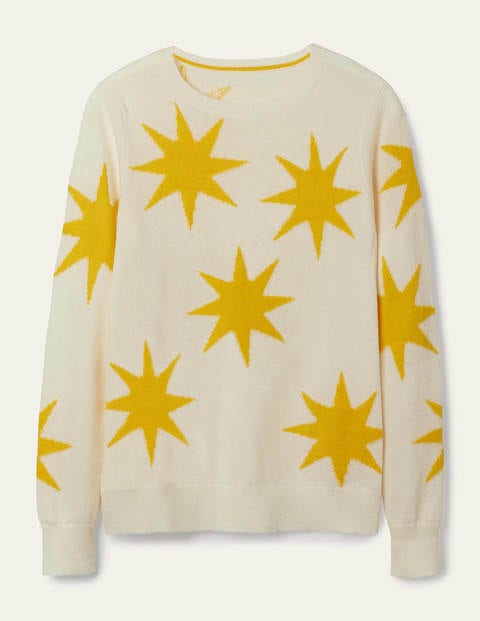 Kesteven Cashmere Sweater - Ivory, Scattered Suns Kesteven Cashmere Sweater - Ivory, Scattered Suns