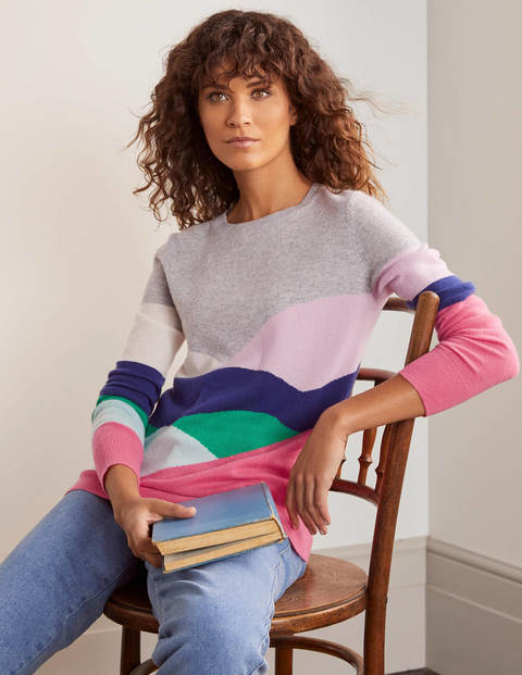Kesteven Cashmere Sweater - Grey Melange, Landscape Kesteven Cashmere Sweater - Grey Melange, Landscape