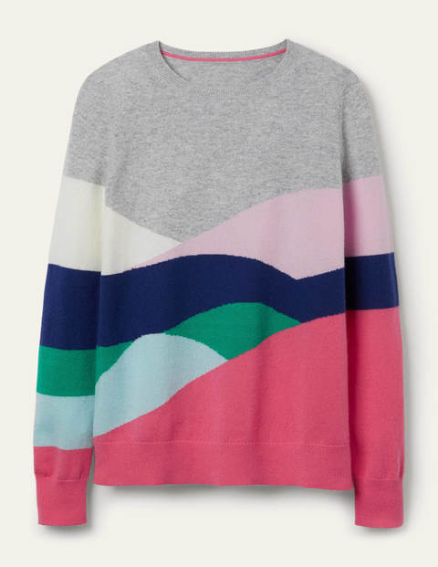 Kesteven Cashmere Sweater - Grey Melange, Landscape Kesteven Cashmere Sweater - Grey Melange, Landscape