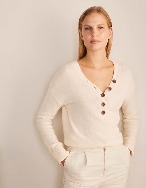 Walberswick Henley Jumper - Ivory Walberswick Henley Jumper - Ivory