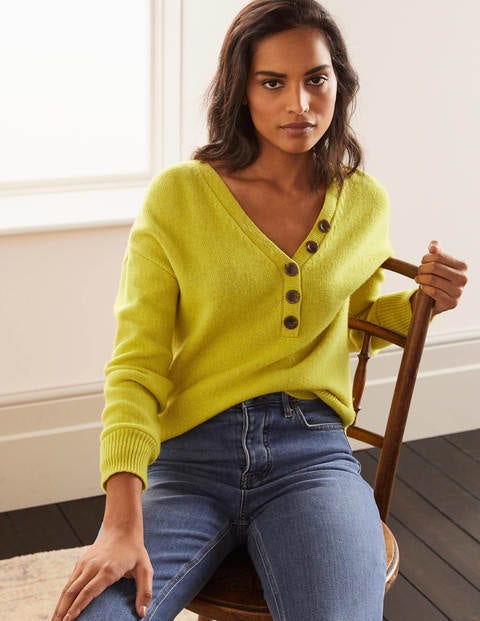 Walberswick Henley Sweater - Chartreuse Walberswick Henley Sweater - Chartreuse