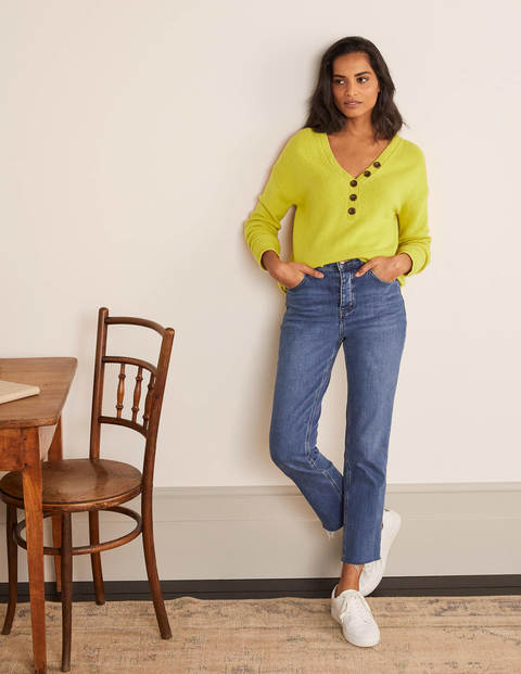 Walberswick Henley Sweater - Chartreuse Walberswick Henley Sweater - Chartreuse
