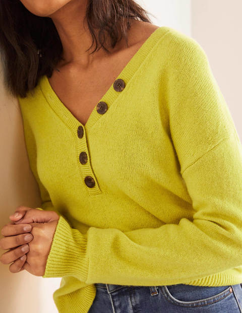 Walberswick Henley Sweater - Chartreuse Walberswick Henley Sweater - Chartreuse