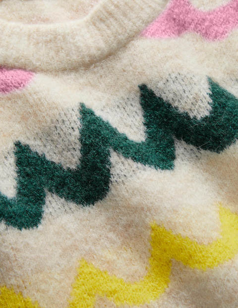Effingham Fluffy Sweater - Frankincense, Chevron Stripe Effingham Fluffy Sweater - Frankincense, Chevron Stripe