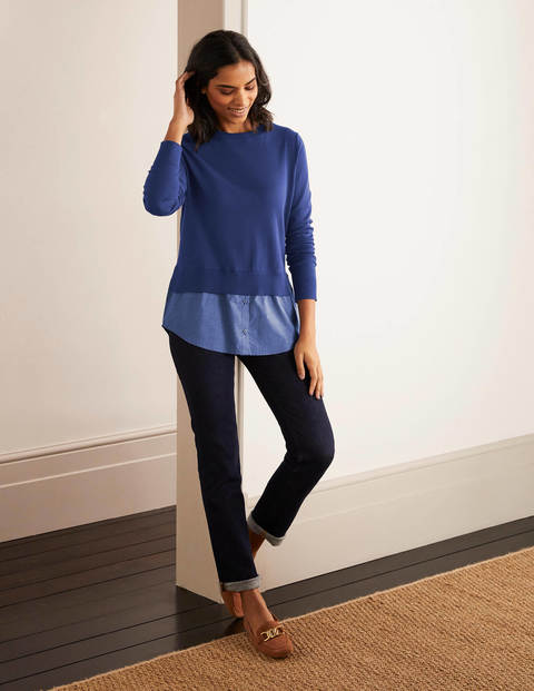 Radnor Shirt Sweater - Mariner Blue, Chambray Radnor Shirt Sweater - Mariner Blue, Chambray