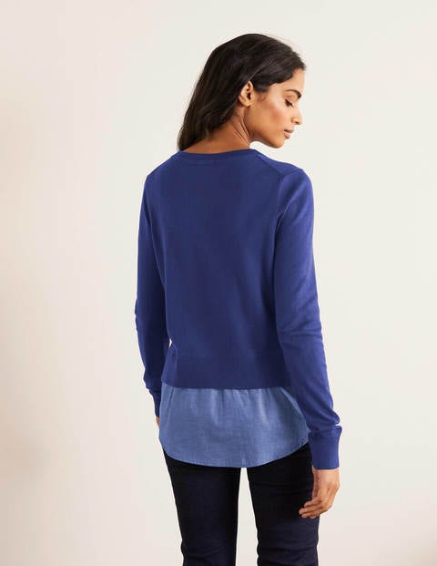 Radnor Shirt Sweater - Mariner Blue, Chambray Radnor Shirt Sweater - Mariner Blue, Chambray