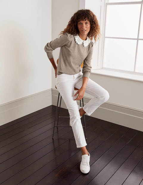 Harewood Collared Sweater - Linen Melange Harewood Collared Sweater - Linen Melange
