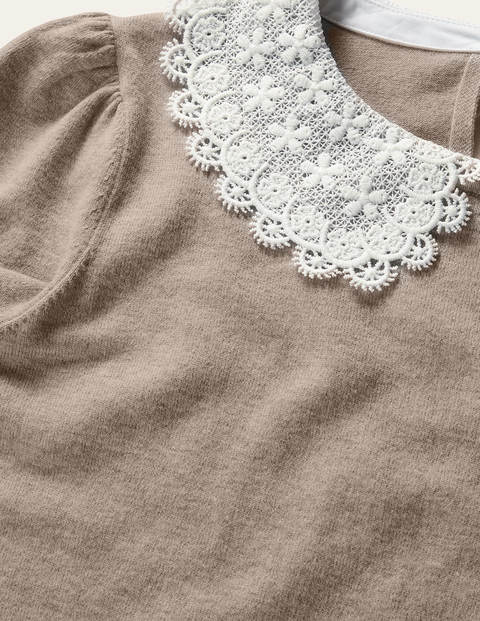 Harewood Collared Sweater - Linen Melange Harewood Collared Sweater - Linen Melange