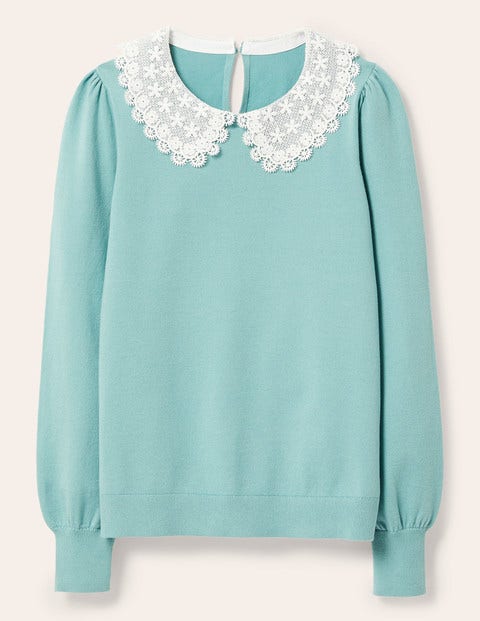 Harewood Collared Sweater - Apple Mint Harewood Collared Sweater - Apple Mint