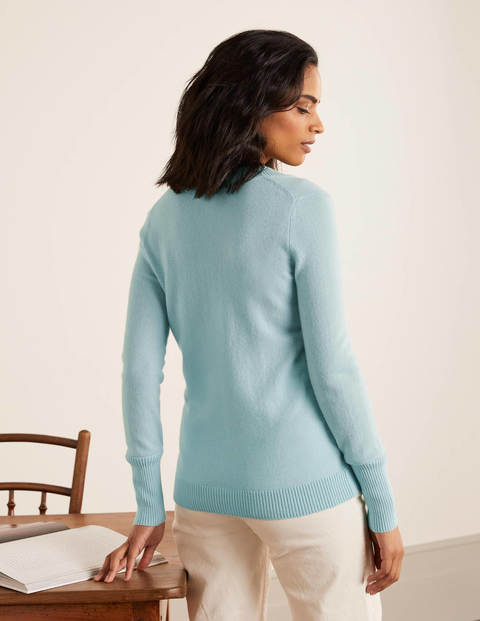 Oakley Kaschmirpullover mit V-Ausschnitt - Türkis Oakley Kaschmirpullover mit V-Ausschnitt - Türkis