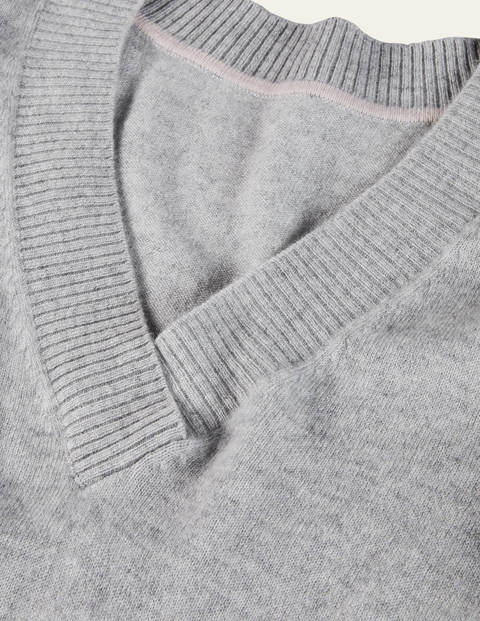 Oakley Cashmere V-Neck Sweater - Grey Melange Oakley Cashmere V-Neck Sweater - Grey Melange