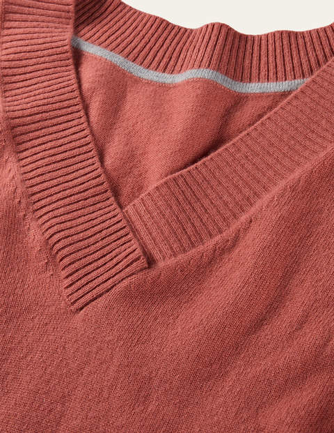 Oakley Cashmere V-Neck Sweater - Dusty Red Oakley Cashmere V-Neck Sweater - Dusty Red