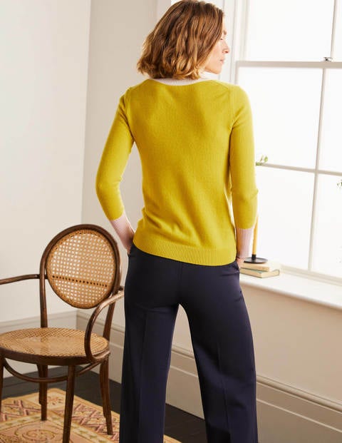 Oakley Cashmere V-Neck Sweater - Chartreuse Colourblock Oakley Cashmere V-Neck Sweater - Chartreuse Colourblock