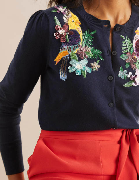 Somerset Embroidered Cardigan - Navy Somerset Embroidered Cardigan - Navy