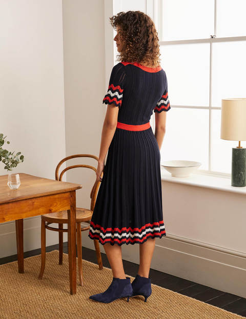 Agnes Pointelle Dress - Navy Agnes Pointelle Dress - Navy