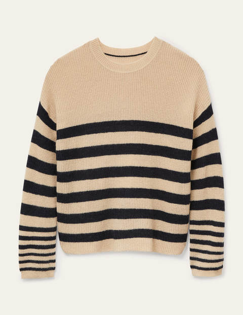 Pull Errol oversize - Rayé corde et bleu marine Pull Errol oversize - Rayé corde et bleu marine