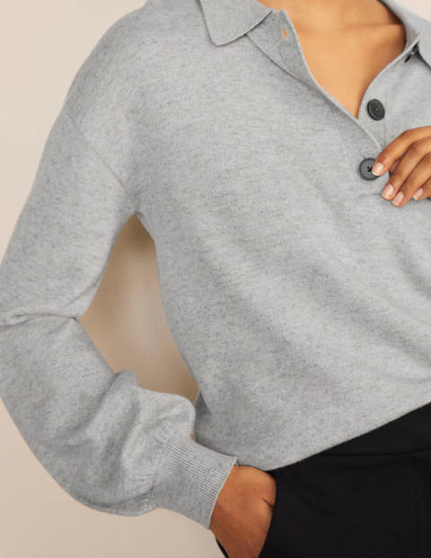 Winchilsea Pullover mit Kragen - Grau Melange Winchilsea Pullover mit Kragen - Grau Melange