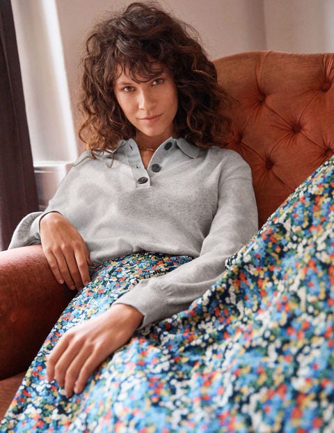 Winchilsea Pullover mit Kragen - Grau Melange Winchilsea Pullover mit Kragen - Grau Melange