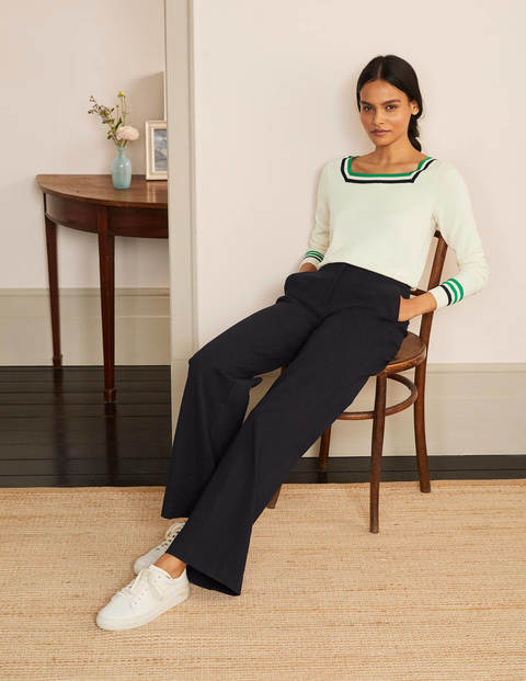 Melville Square Neck Jumper - Ivory Melville Square Neck Jumper - Ivory